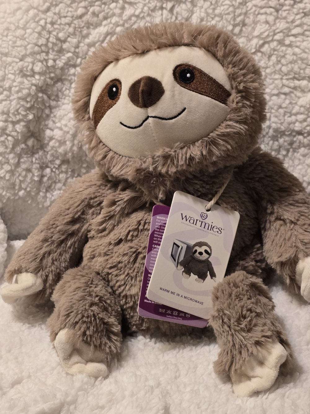 Sloth Warmies Junior Scented (Real French Lavender) Stuffed Animal, Warm/Chilled